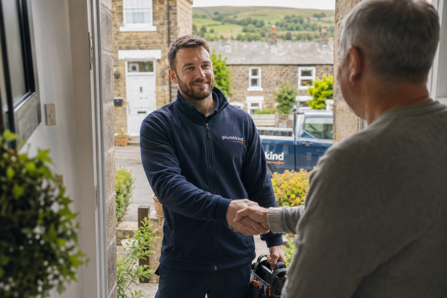 We send a vetted plumber